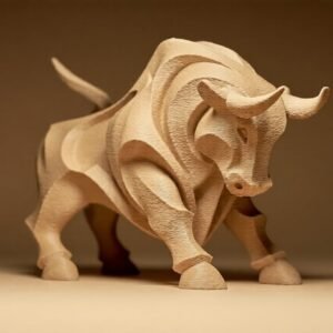 Modern Charged Bull Statue